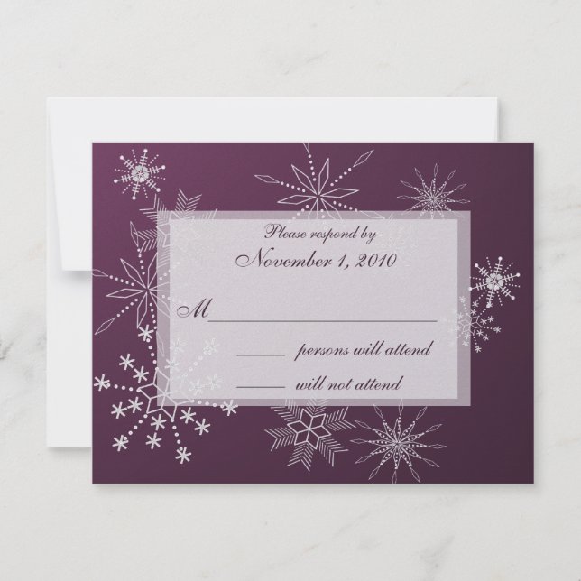 Gemmes à neige / Carte de réponse Mariage (Devant)