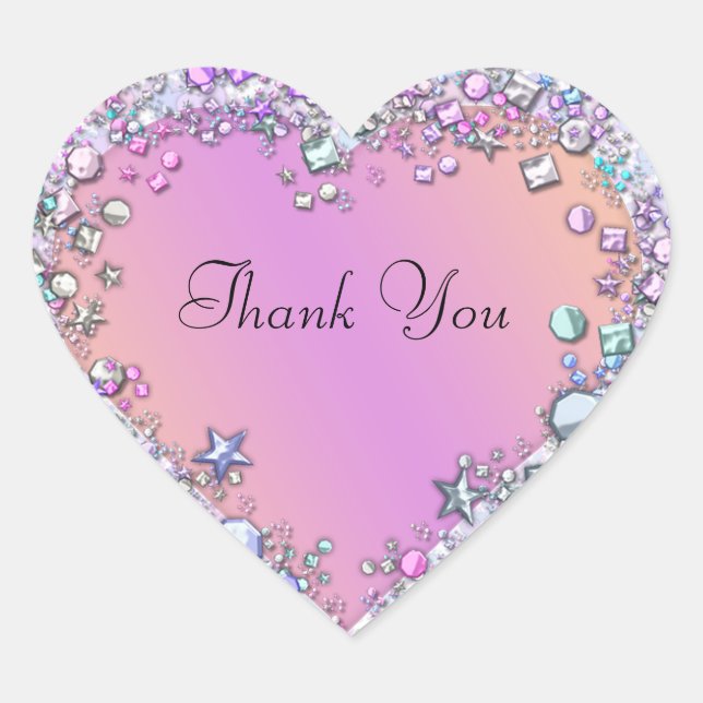 Gemmes éblouissantes NOM PERSONNALISÉ Sticker rose (Devant)