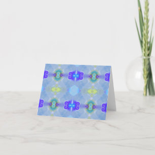 Gemmes en verre bleues, carte de note