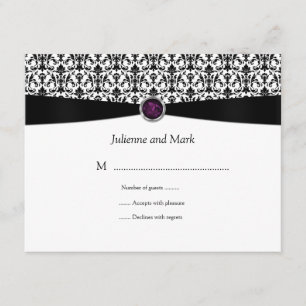Gemstone noir blanc Améthyste RSVP