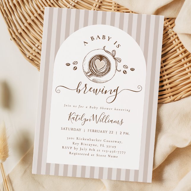 Gender Neutral Coffee Baby Shower Invitation (Créateur téléchargé)