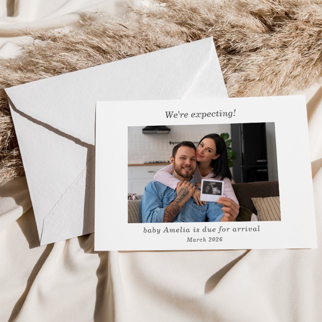 Gender Neutral Ultrasound Photo baby Announcement  (Créateur téléchargé)