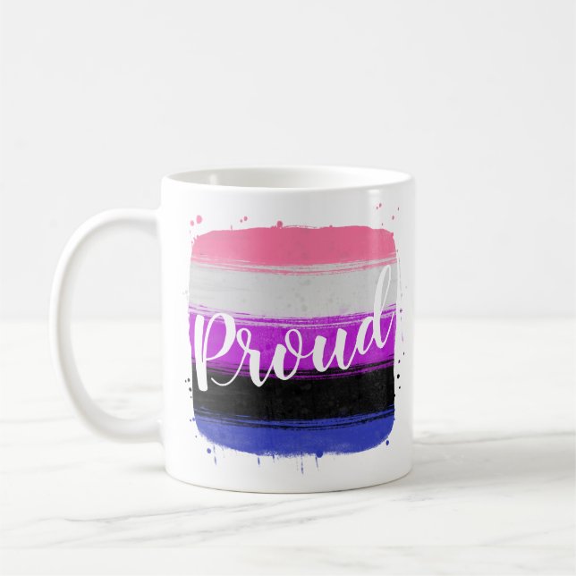 Genderfluide Fierté Drapeau Café Mug (Gauche)