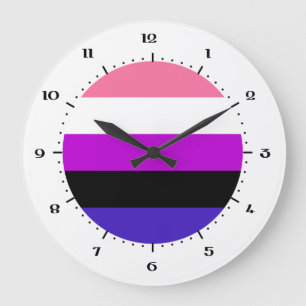 Genderqueer Fierté drapeau Grand Horloge