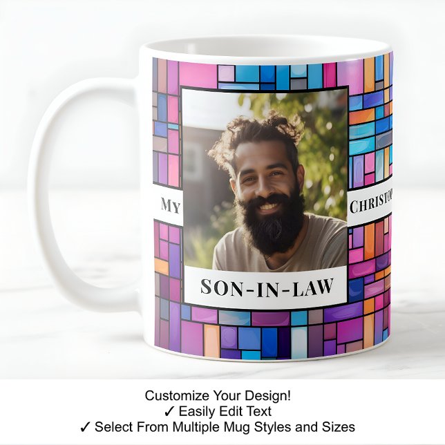 Gendre, Nom, Message, Photo, Mug Mosaïque C502 (Créateur téléchargé)