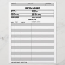 Généalogie Fiche de données individuelles Chronolo