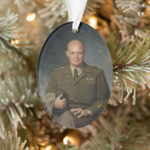 Général Dwight Eisenhower Portrait peint 5 étoiles