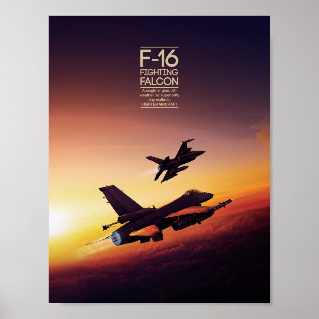 General Dynamics F-16 Fighting Falcon poster (Devant)