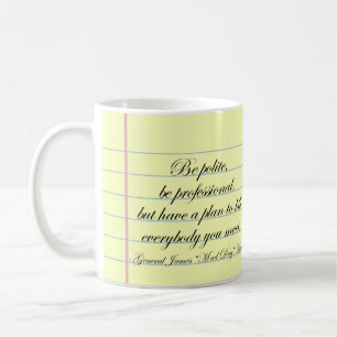 Général "Mad Dog" Mattis "Be Polite" Citation Mug