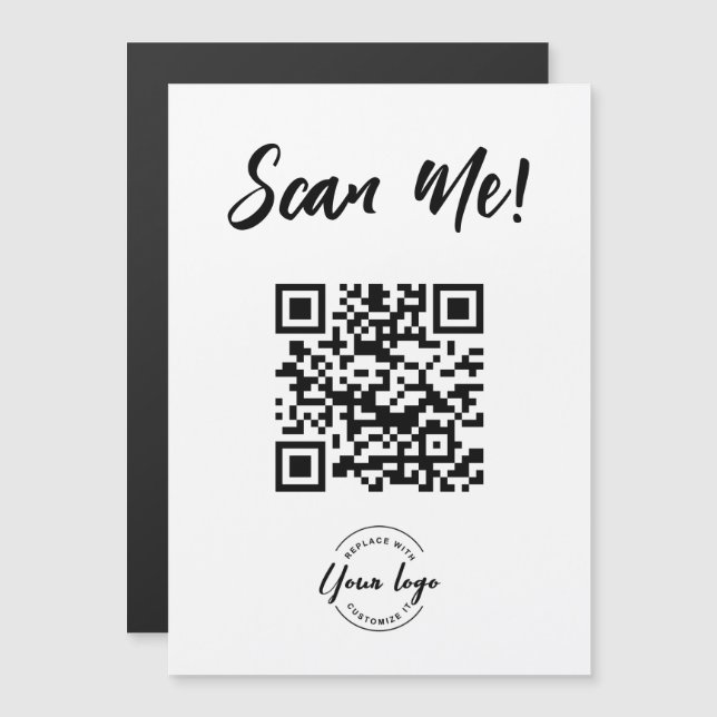 Générateur de code QR Scan Me Business Logo (Devant / Derrière)