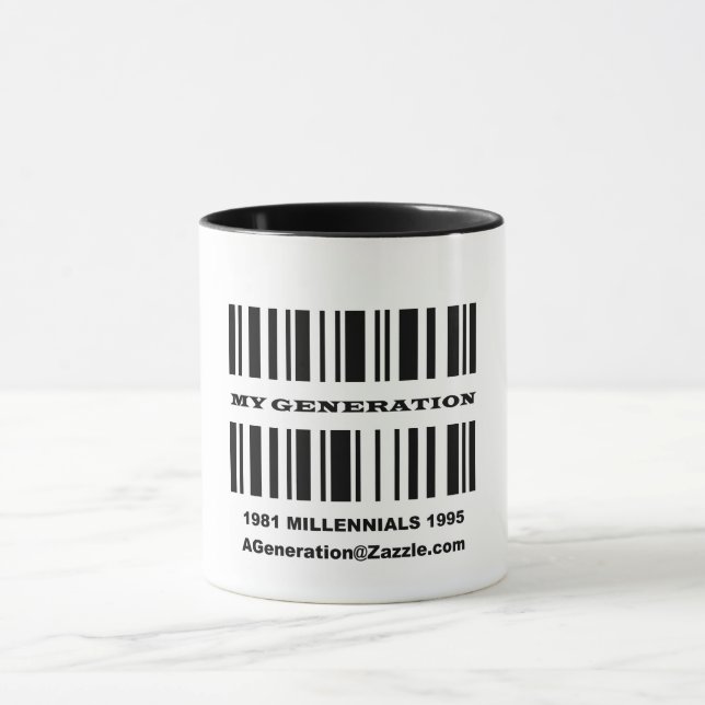 Génération Y BAR CODE Mug (Centre)