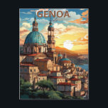 Gênes, Italie, Carte postale d'une ville avec et d<br><div class="desc">Gênes,  Italie,  Poster d'une ville et d'un bleu</div>