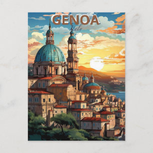 Gênes, Italie, Une carte postale d'une ville avec