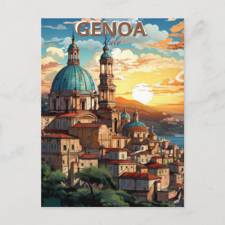 Gênes, Italie, Une carte postale d'une ville avec