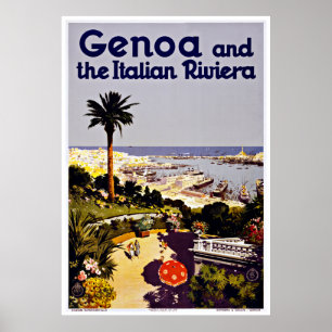 Gênes Riviera italienne - Affiches Vintage voyage