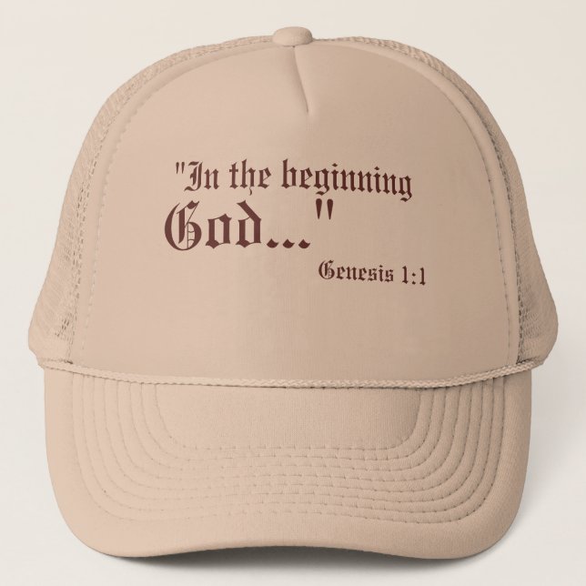 Genèse 1:1 Casquette (Devant)