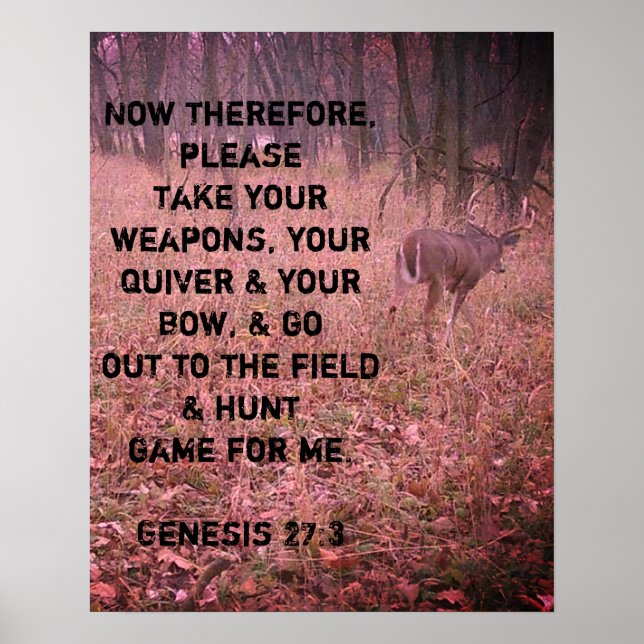 Genèse 27:3 Buck Poster (Devant)