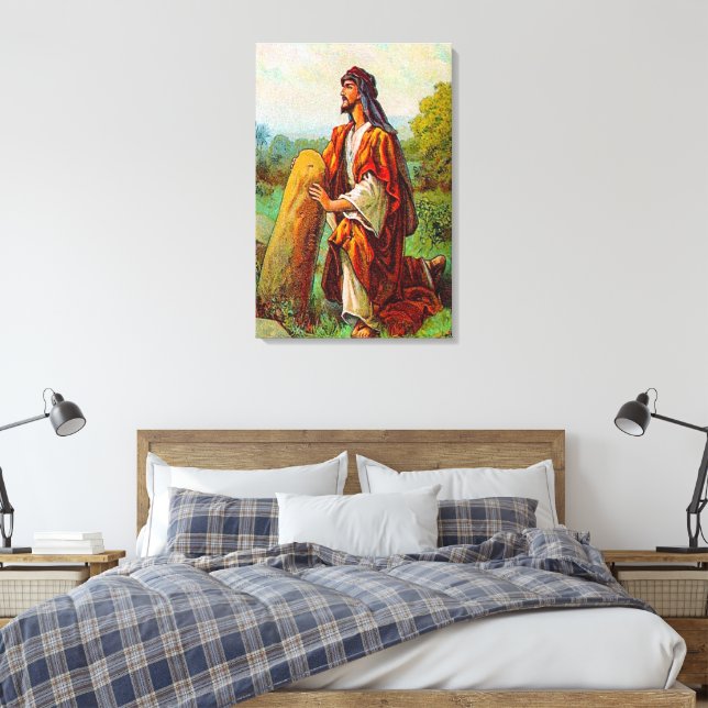 Genèse 28 Jacob a un rêve de Dieu sur toile (Insitu(Chambre))