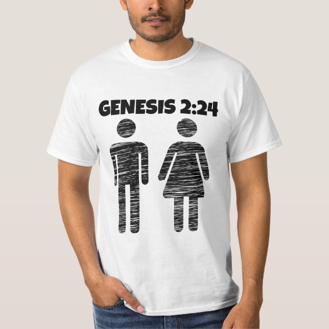 GENÈSE 2:24 T-SHIRTS DE MARIAGE (Devant)