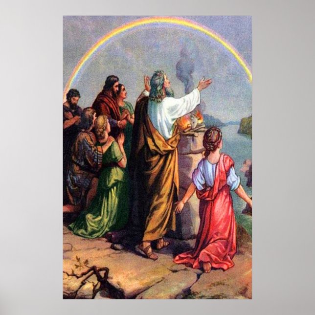 Genèse 8 Affiche de la promesse de Dieu à Noé (Devant)