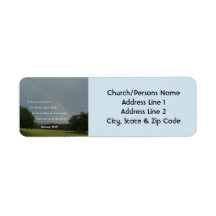 Genèse 9:13 Arc-en-ciel Étiquettes d'adresse de re