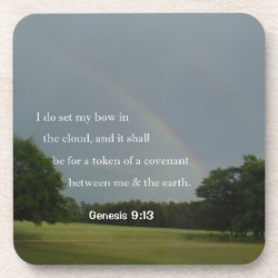 Genèse 9:13 Ensemble de Dessous de verre arc-en-ci