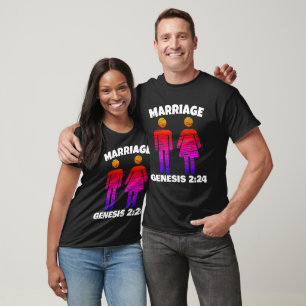 GENÈSE DU MARIAGE CHRÉTIEN 2:24 T-SHIRTS