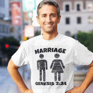 GENÈSE DU MARIAGE CHRÉTIEN 2:24 T-SHIRTS