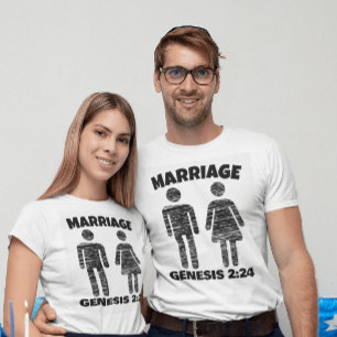 GENÈSE DU MARIAGE CHRÉTIEN 2:24 T-SHIRTS