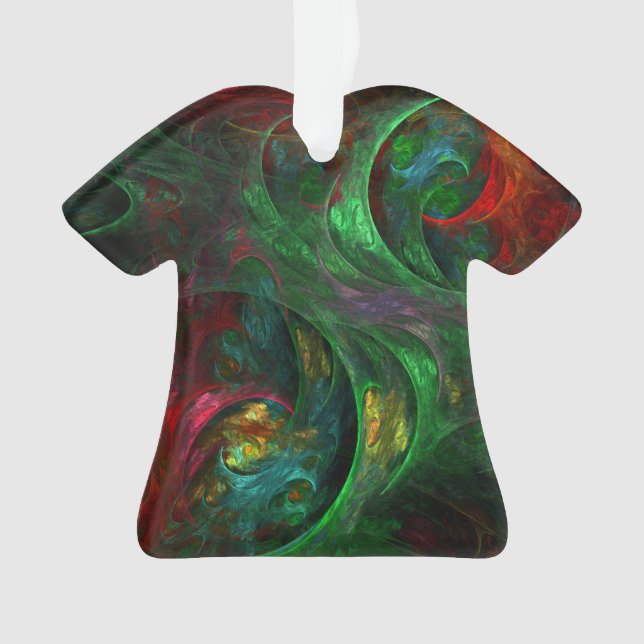 Genèse Green Art Abstrait Chemise acrylique (devant)