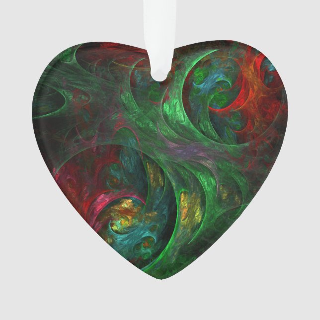 Genèse Green Art Abstrait Coeur acrylique (devant)