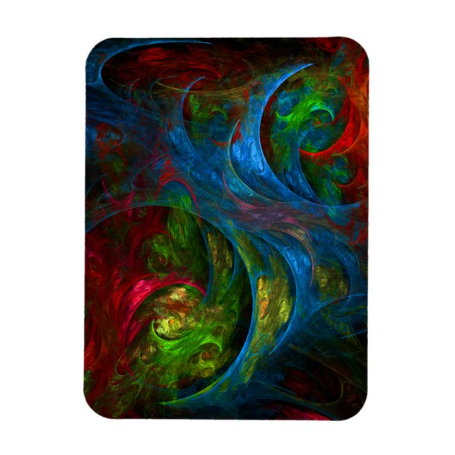 Genesis Blue Art Abstrait Magnet Premium (Vertical)