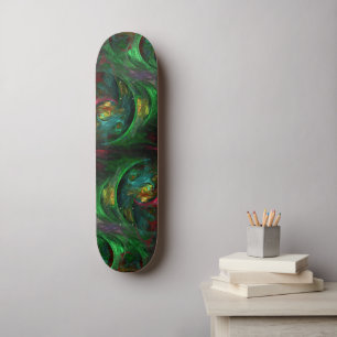 Genesis Green Abstract Art skateboard