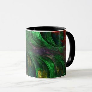 Genesis Green Abstrait Coffee Mug