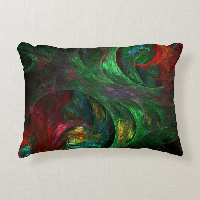 Genesis Green Coussin d'accent d'art Abstrait (Devant)