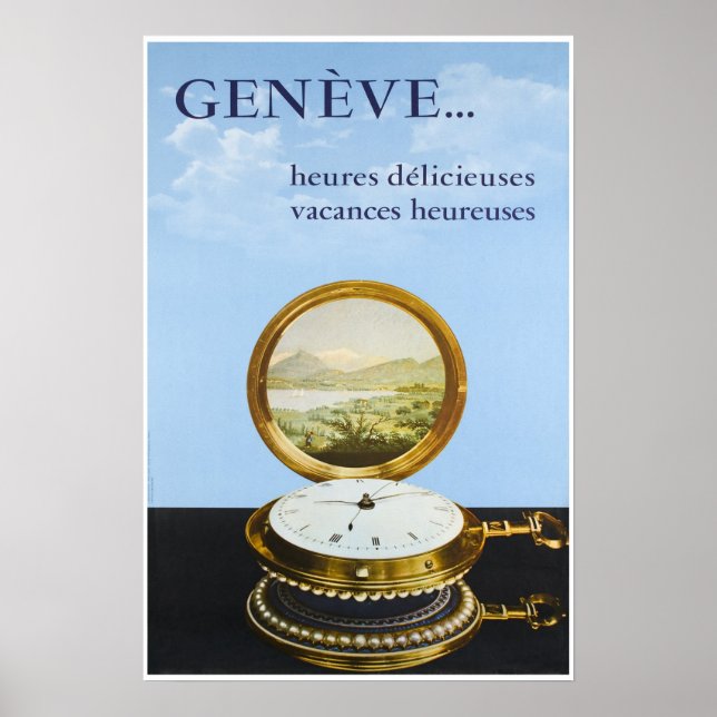 Geneve, Suisse, Affiche de voyage (Devant)