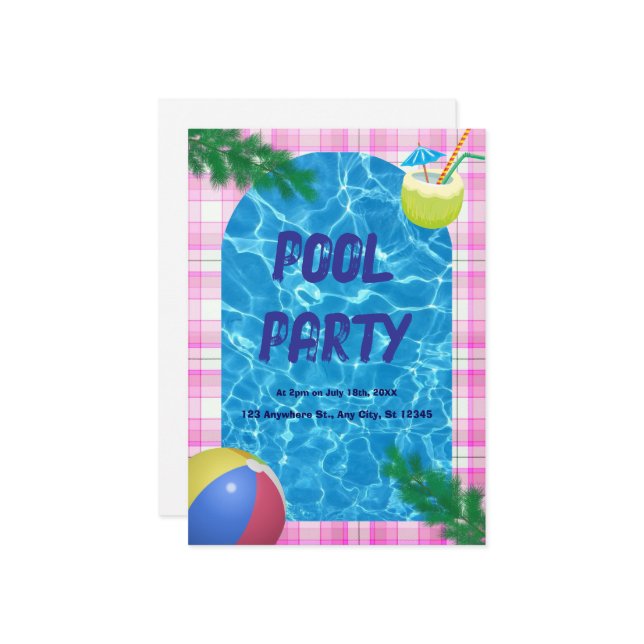 GÉNIAL !  Plongez dans l'été – Invitation à une fê (Devant/Arrière en situation)