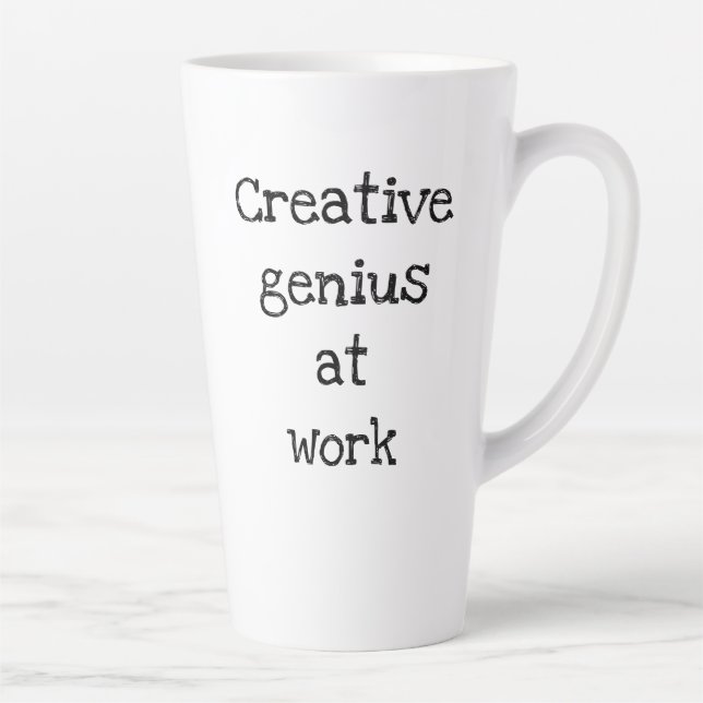 Génie créatif au travail Latte Mug (Droite)