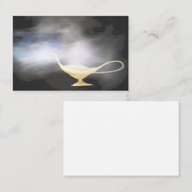 Genie Lamp Smoke Magic Magic Carte de visite (Devant / Derrière)