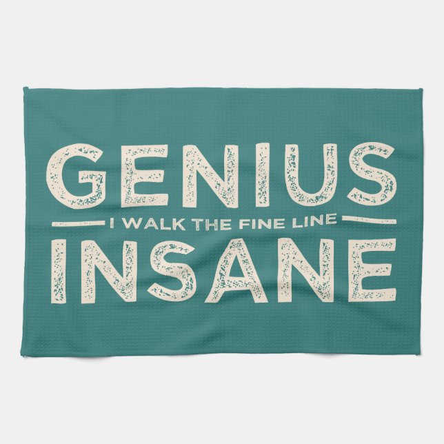 GENIUS VS INSANE serviette personnalisée (Horizontal)