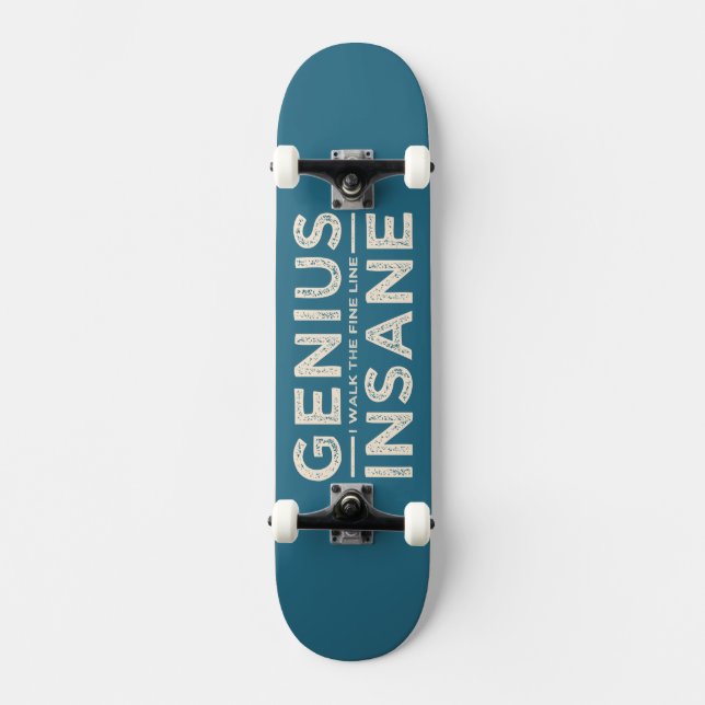Génius VS INSANE skateboard personnalisé (Recto)