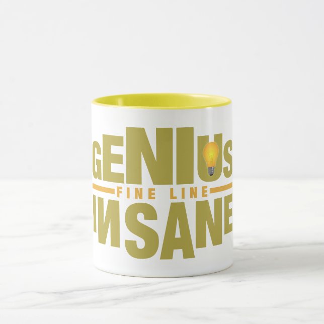 GENIUS VS INSANE tasse - choisir style et couleur (Centre)