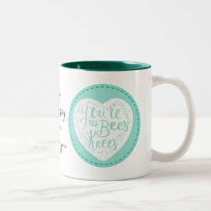 genoux d'abeilles, valentine, anniversaire, tasse