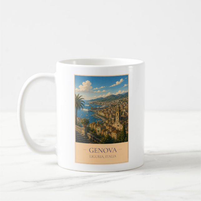 Genova, Italy – Vintage Travel Mug (Gauche)