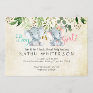 Genre éléphant révéler Invitation Grenerie