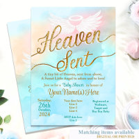 Genre Neutre Ciel Envoyé Baby shower Invitation