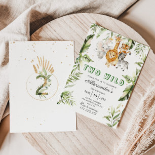 Genre neutre Deux safari sauvage invitation annive