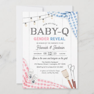 Genre Reveal BabyQ Invitation