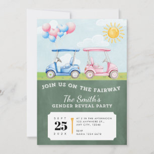Genre Reveal Golf Thème Invitation