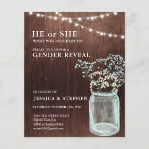 Genre Reveal Pink Blue Baby's Bois de respiration